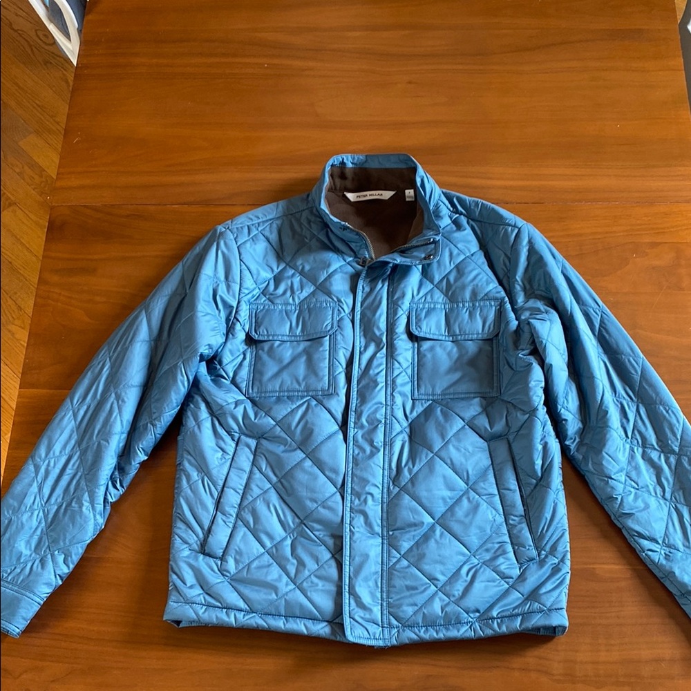 Peter Millar Blue Quilted Puffer Jacket